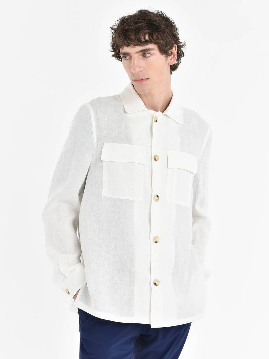 Paoloni Overshirt lino delavè Sconto