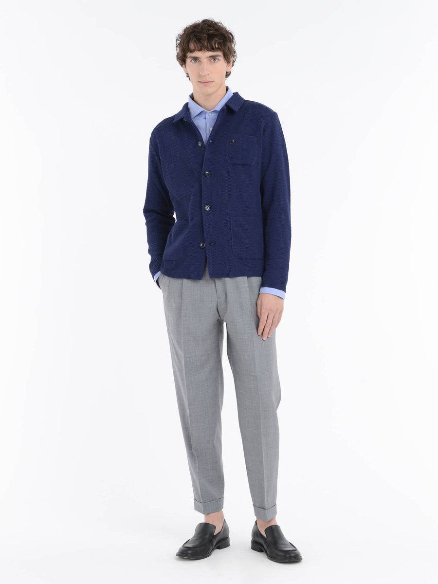 Paoloni Overshirt in maglia misto cotone Online