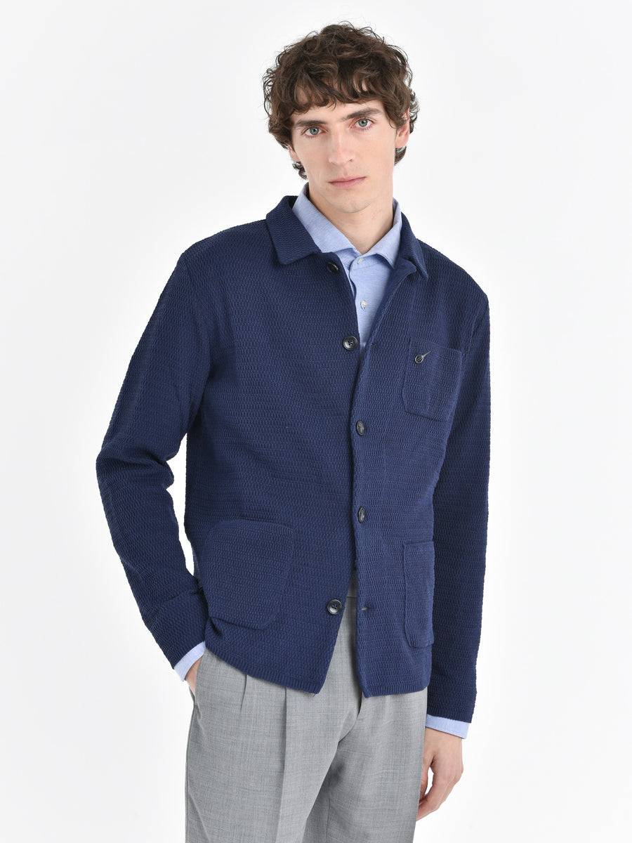 Paoloni Overshirt in maglia misto cotone Online