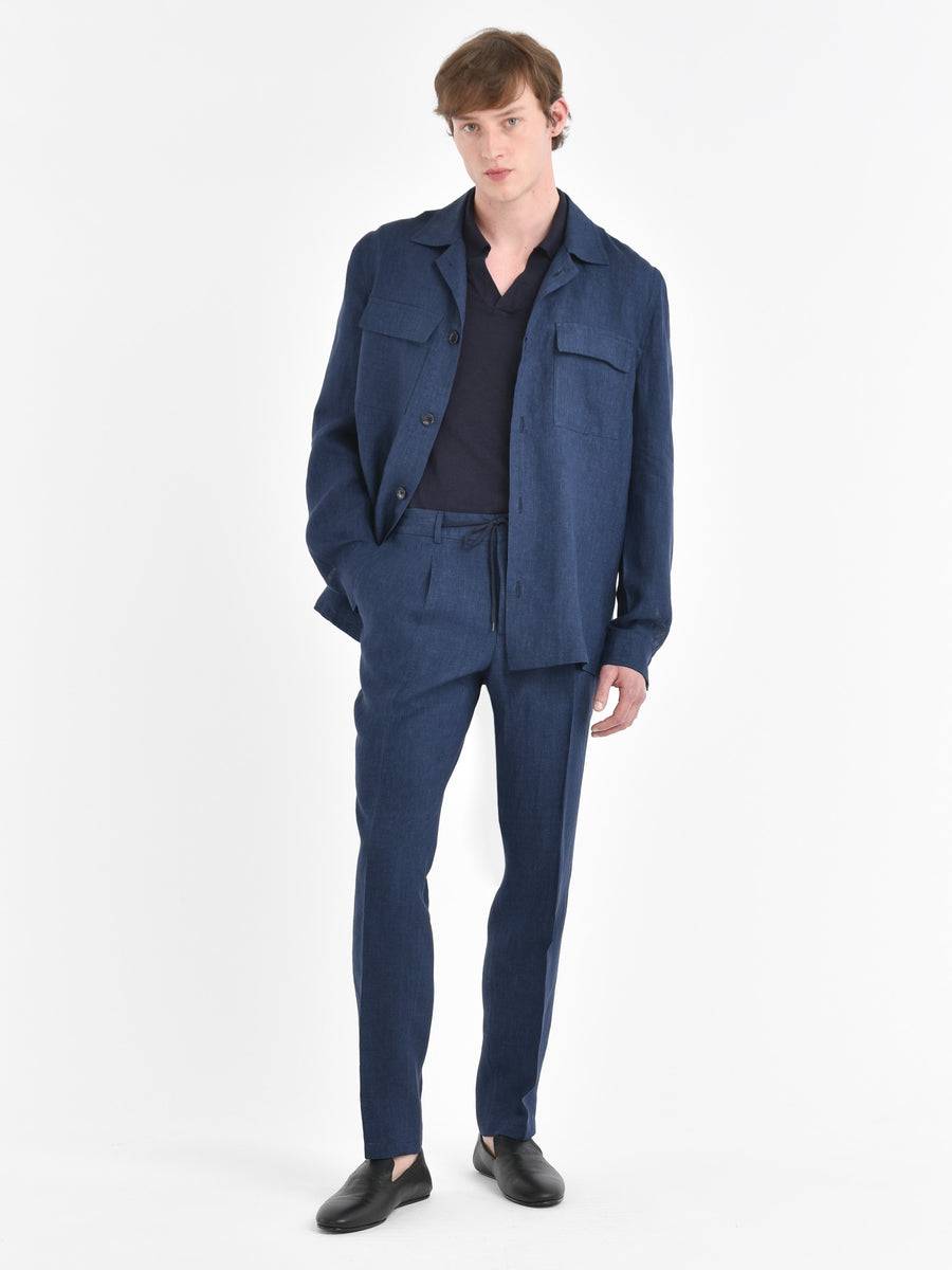 Paoloni Pantalone jogging lino delavè Saldi