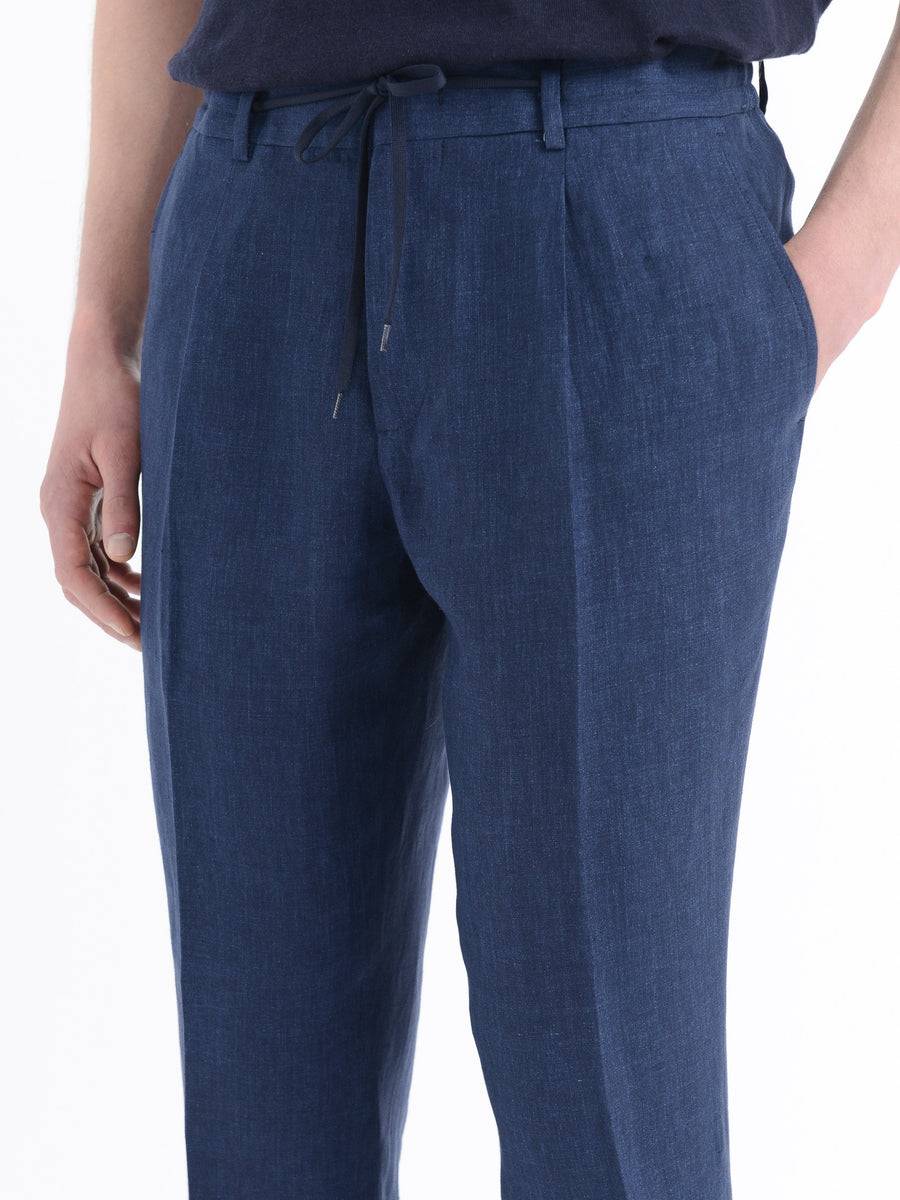 Paoloni Pantalone jogging lino delavè Saldi