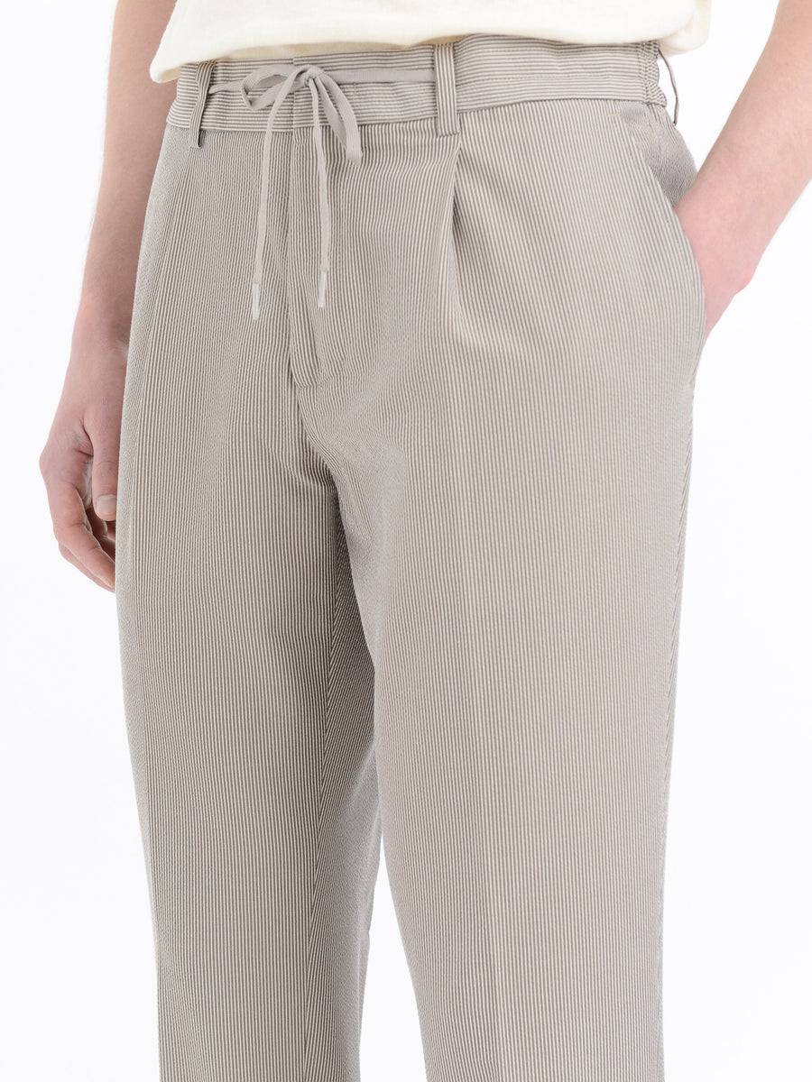 Paoloni Pantalone jogging seersucker gessato Vendita Calda