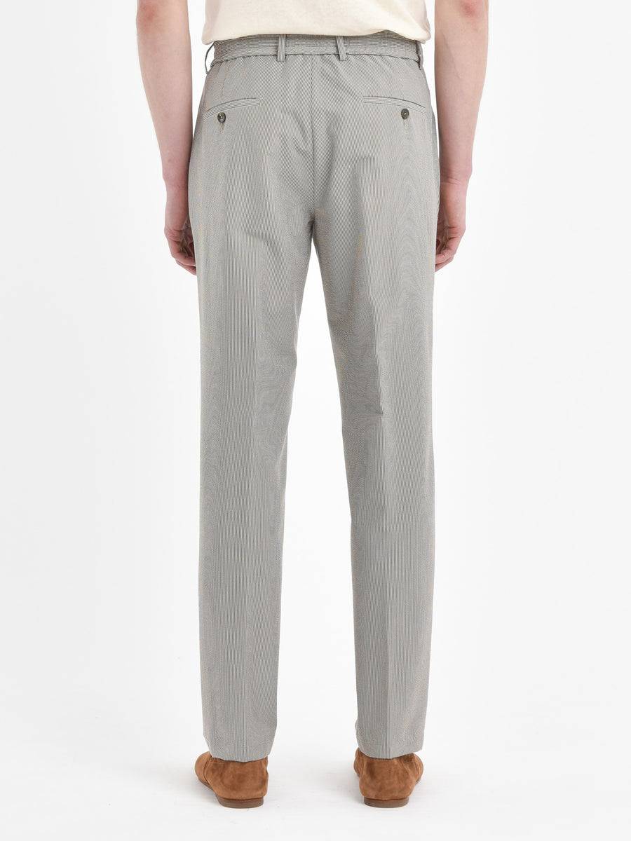 Paoloni Pantalone jogging seersucker gessato Vendita Calda
