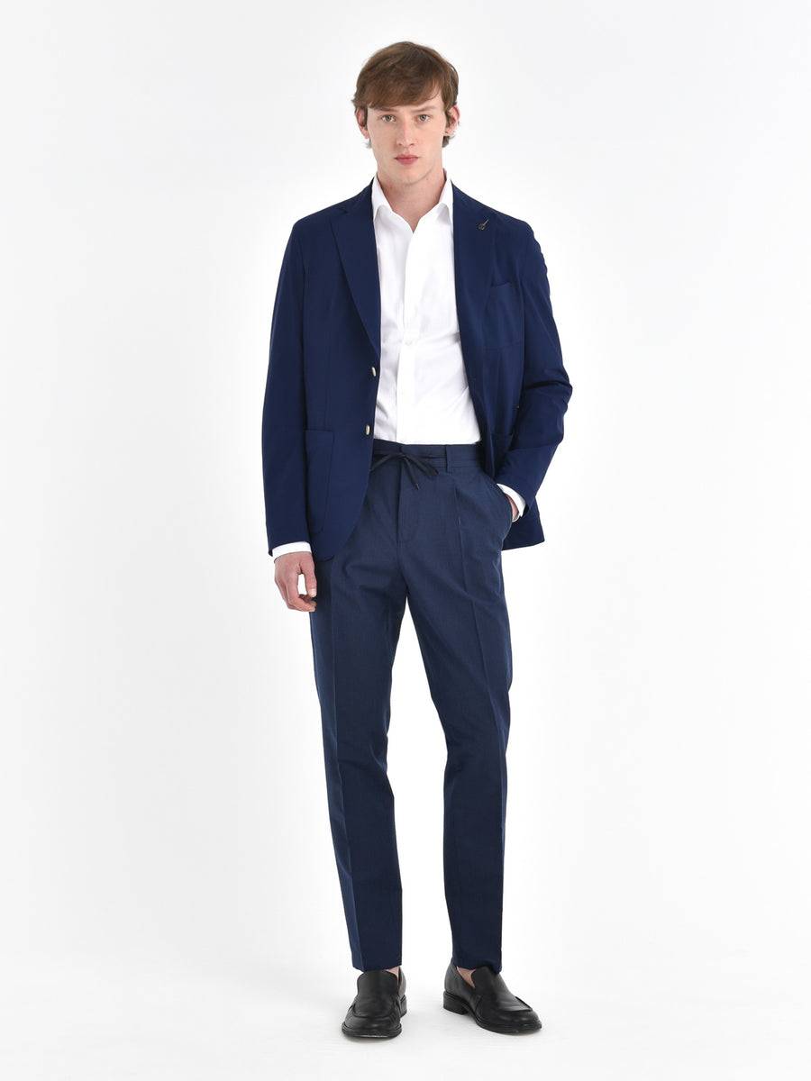 Paoloni Pantalone jogging seersucker gessato Vendita Economica