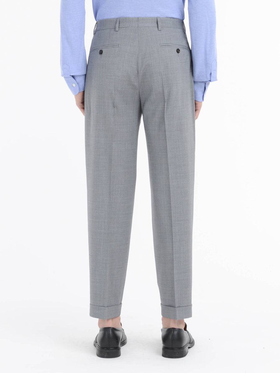 Paoloni Pantalone doppia pinces tela di lana stretch In Saldo