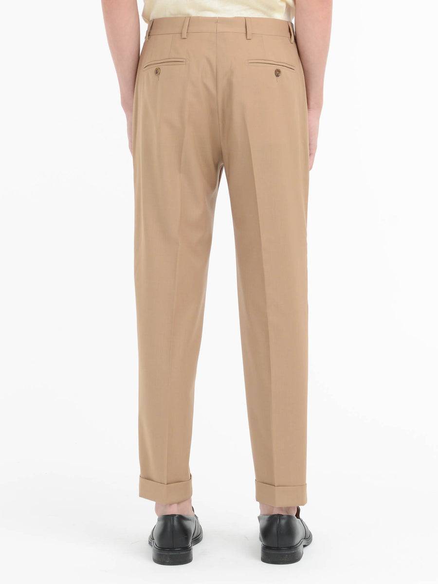 Paoloni Pantalone doppia pinces tela di lana stretch Moda