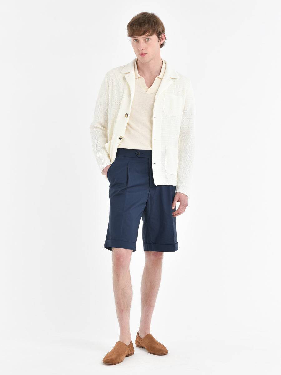 Paoloni Bermuda con risvolto cotone stretch Qualità