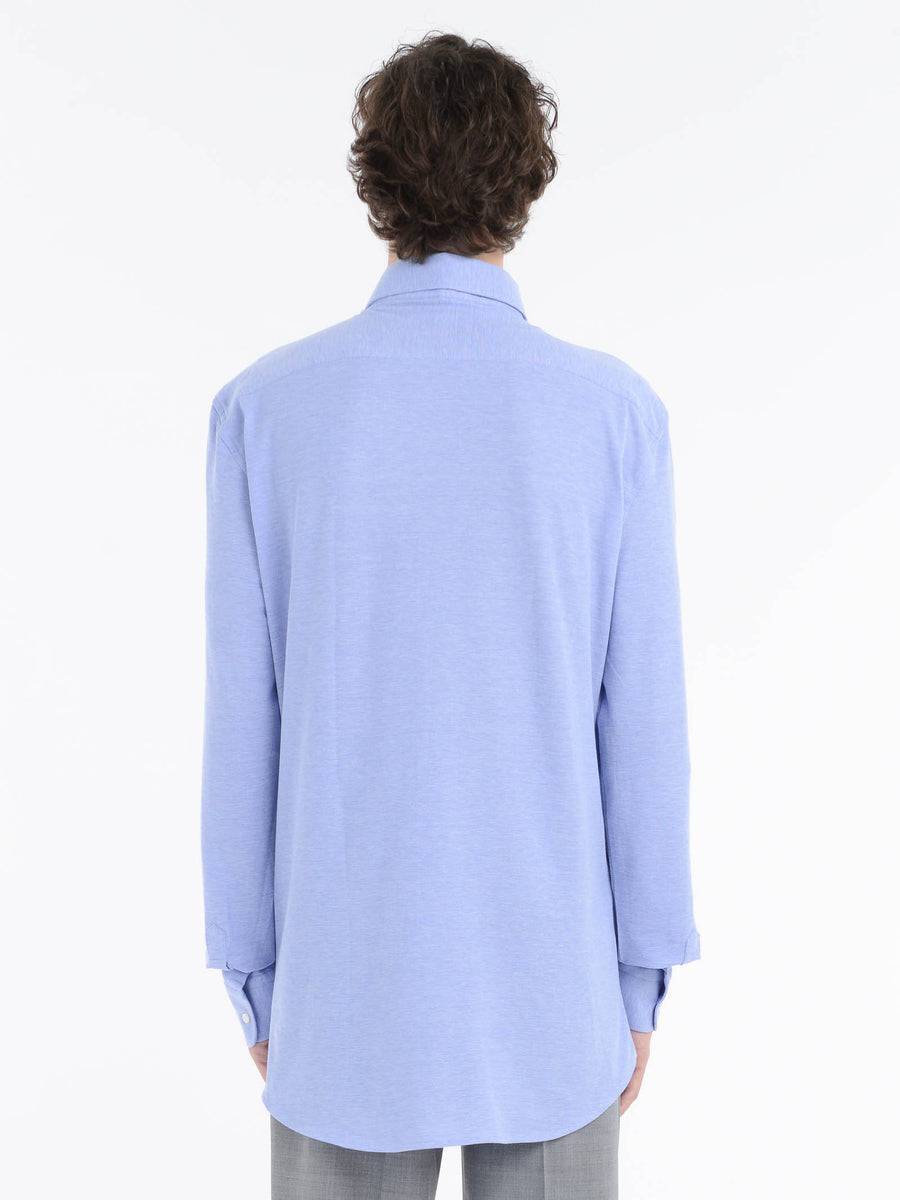 Paoloni Camicia regular piquet di jersey in cotone Vendita