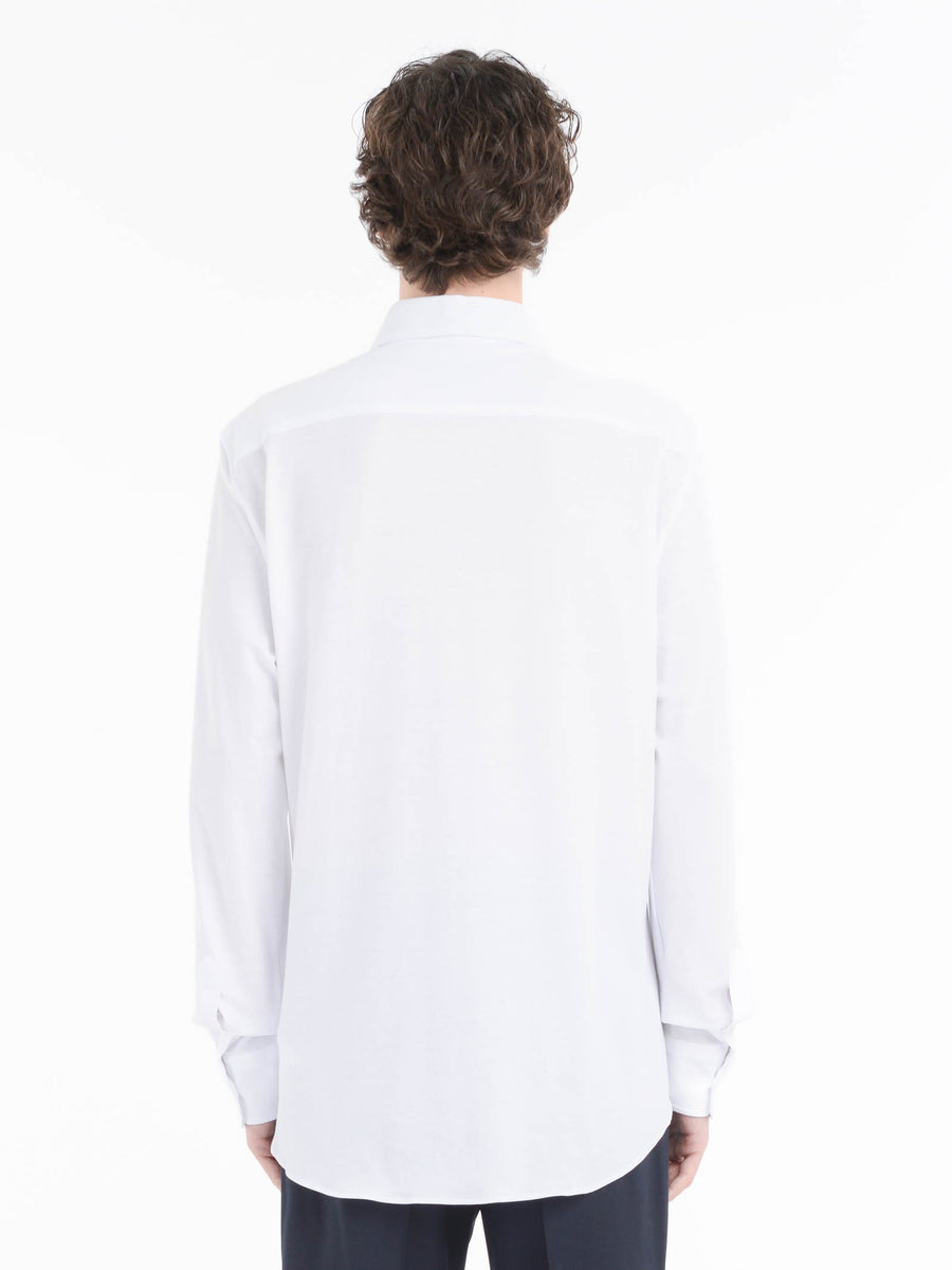 Paoloni Camicia regular piquet di jersey in cotone Acquista Ora