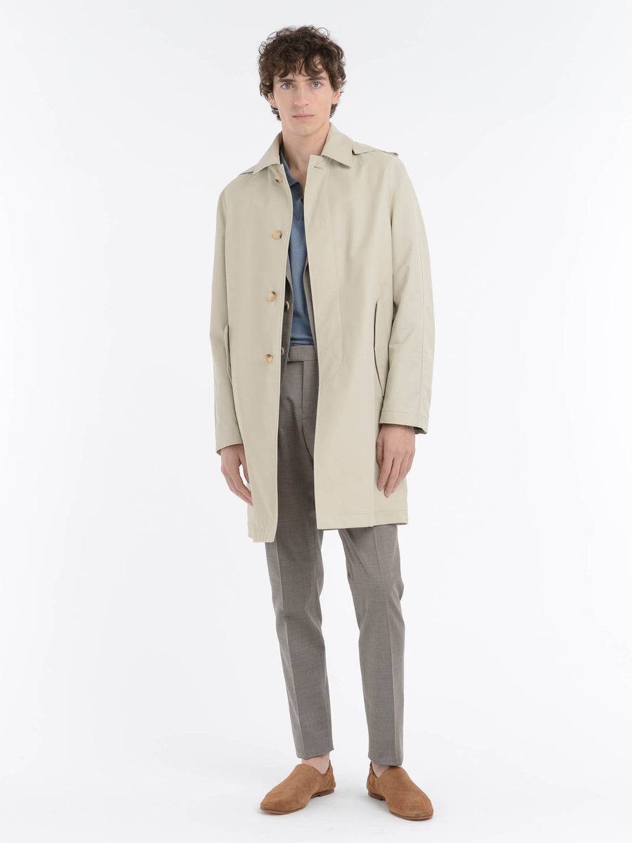 Paoloni Trench sfoderato gabardina tecnica misto cotone Fino Al -60%