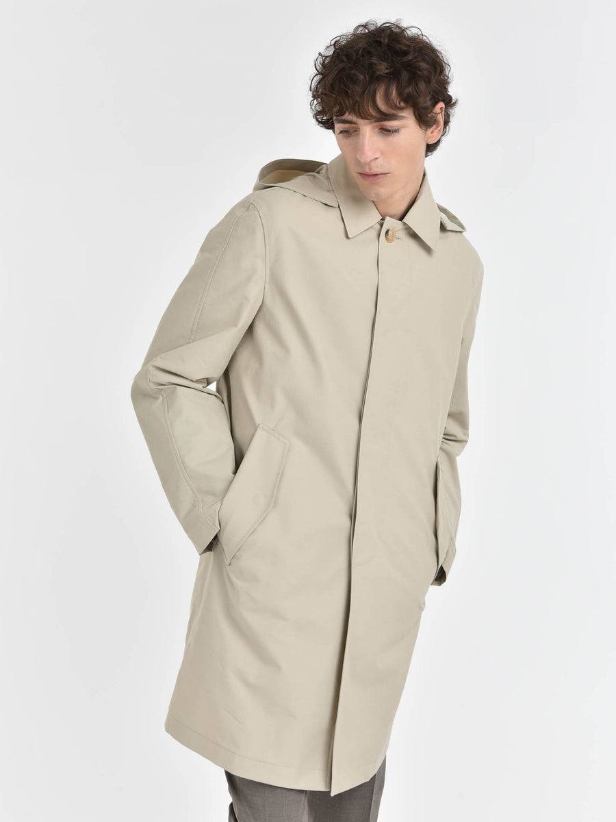 Paoloni Trench sfoderato gabardina tecnica misto cotone Fino Al -60%