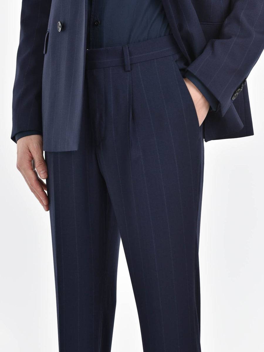Paoloni Abito slim gessato in tela di lana Shopping Online