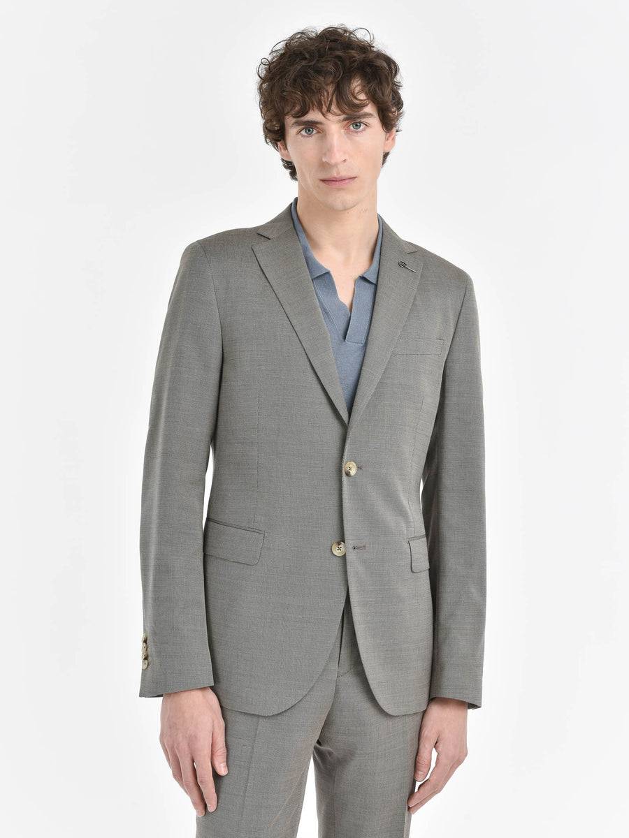 Paoloni Abito slim microarmatura lana cotone Sconto