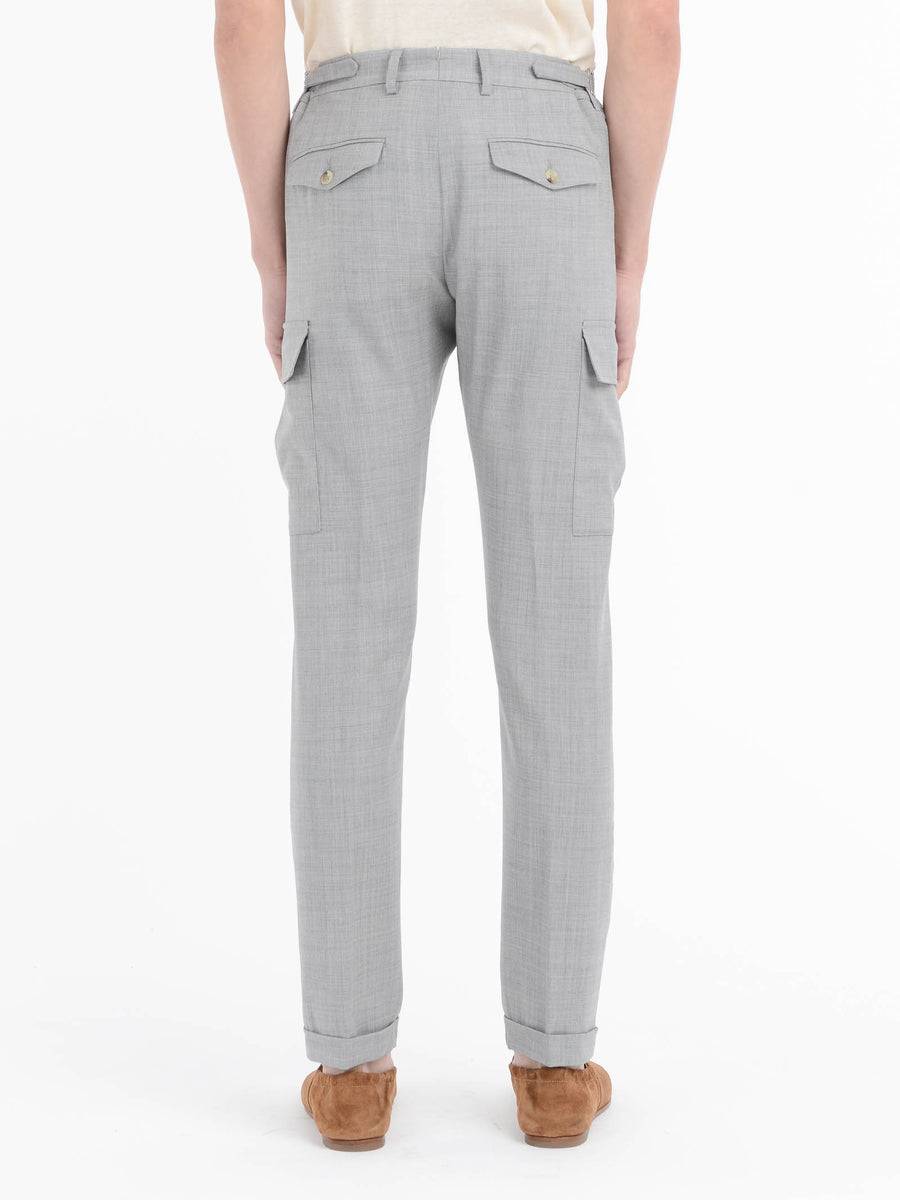 Paoloni Pantalone cargo tela di lana stretch In Saldo