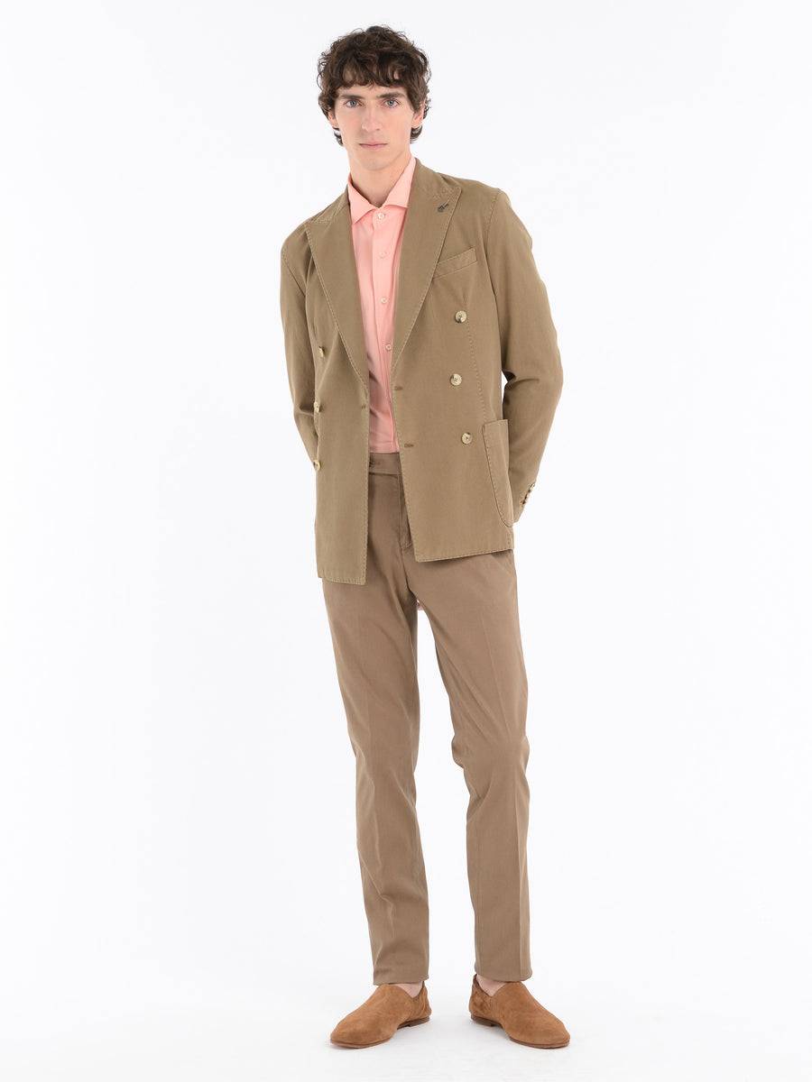 Paoloni Giacca doppiopetto misto cotone stretch Fino Al -60%