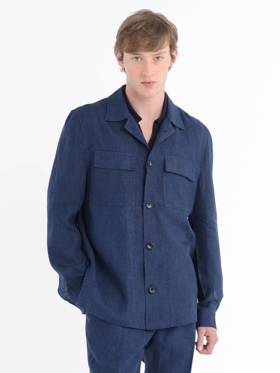 Paoloni Overshirt lino delavè Economico