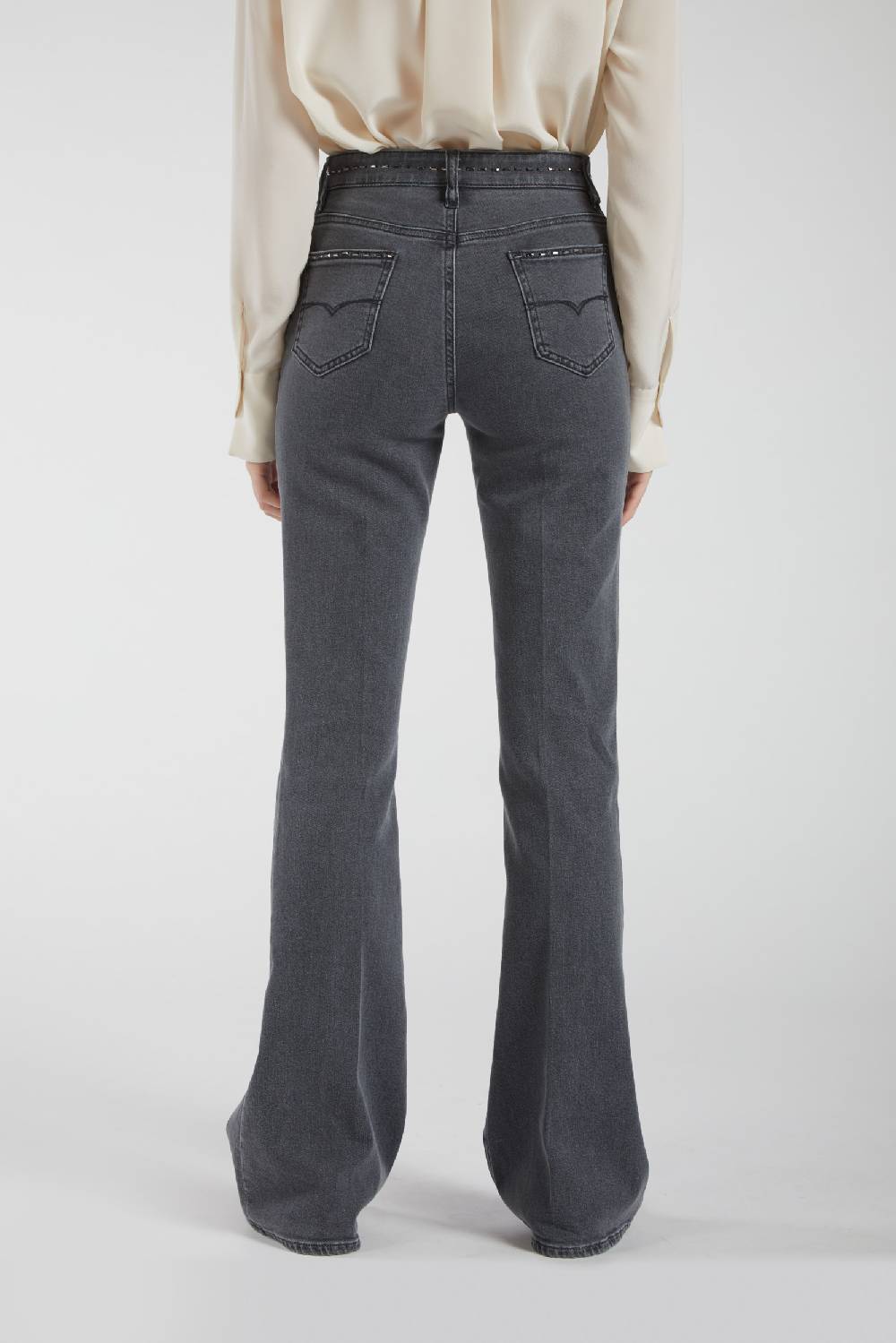 Piazza Sempione JENNIFER Pantalone 5 tasche bootcut in denim In Linea