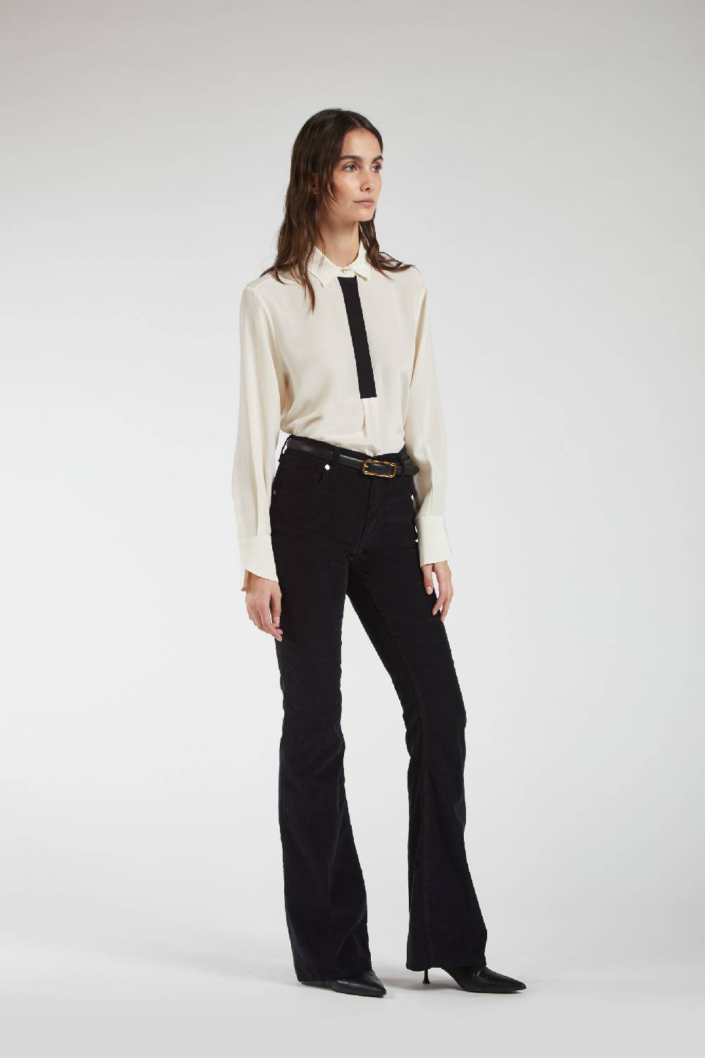 Piazza Sempione JENNIFER Pantalone bootcut con ricamo monogram Nuovo