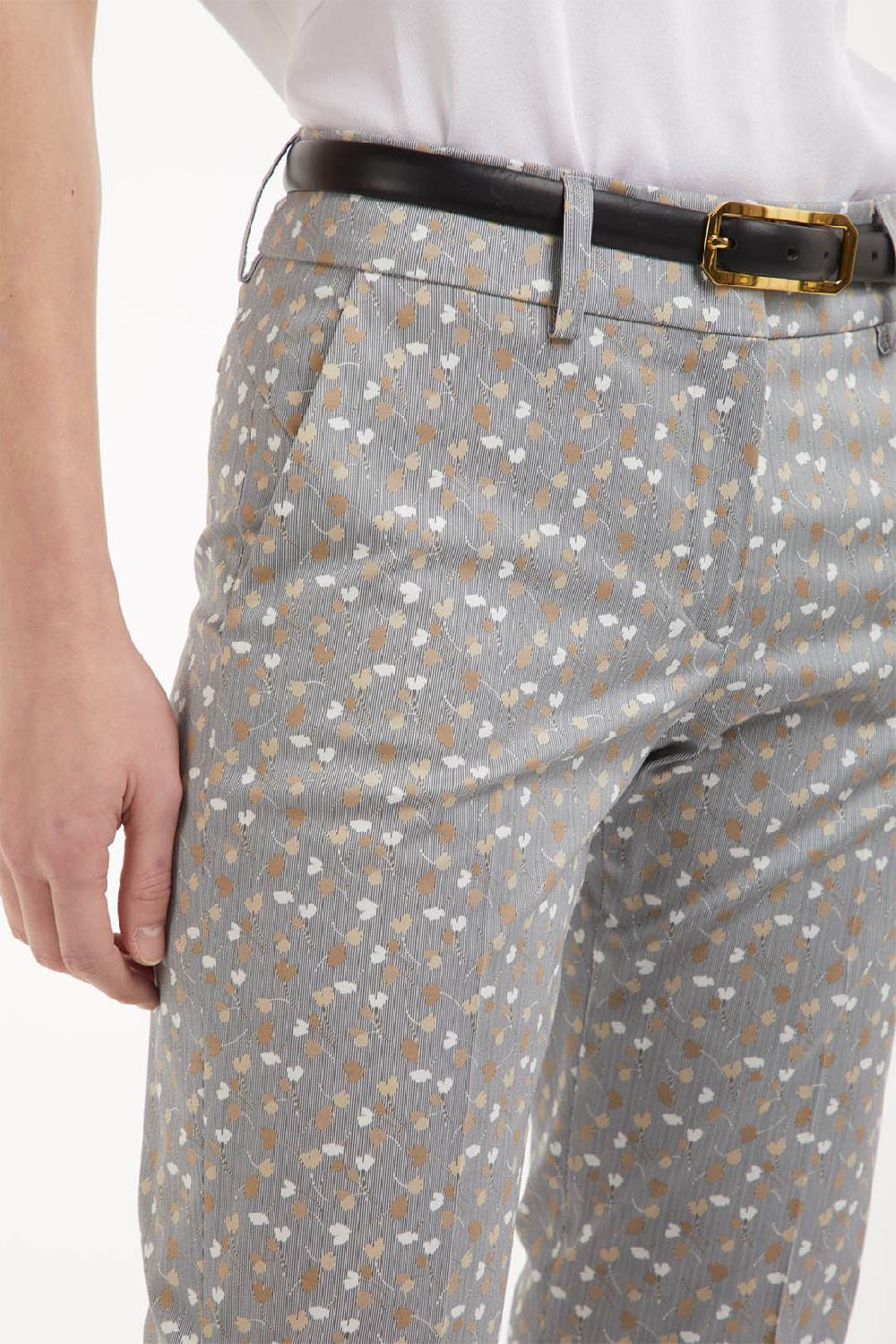 Piazza Sempione KIM Pantalone stampato con microfantasia Presa
