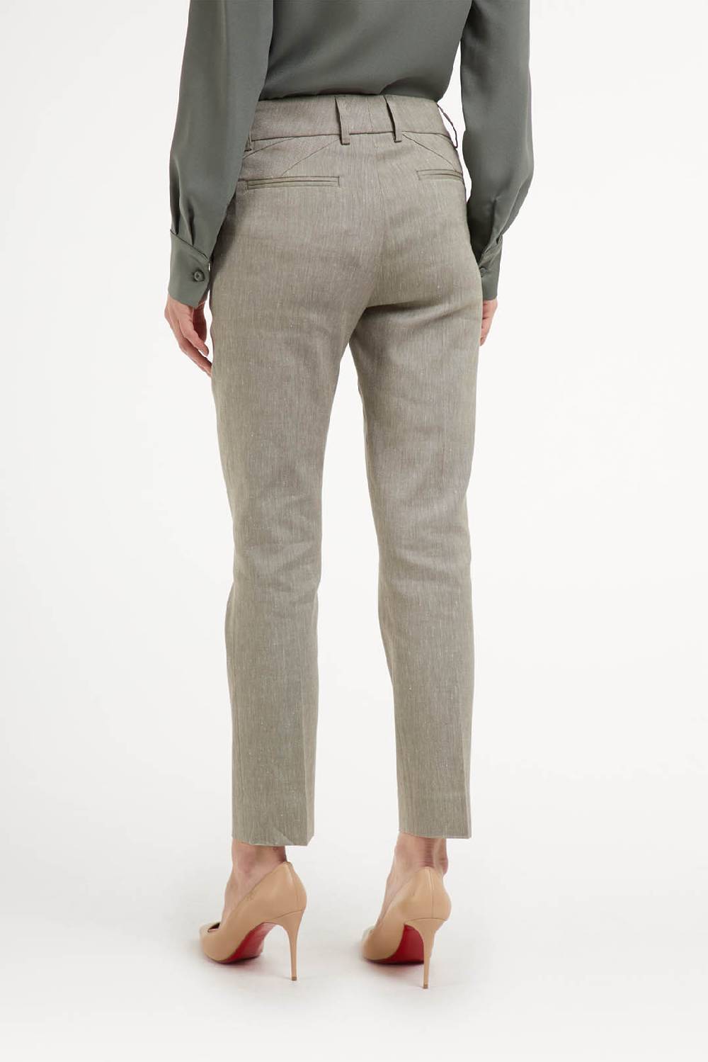 Piazza Sempione KIM Gabardina di lino cotone effetto denim Sconto
