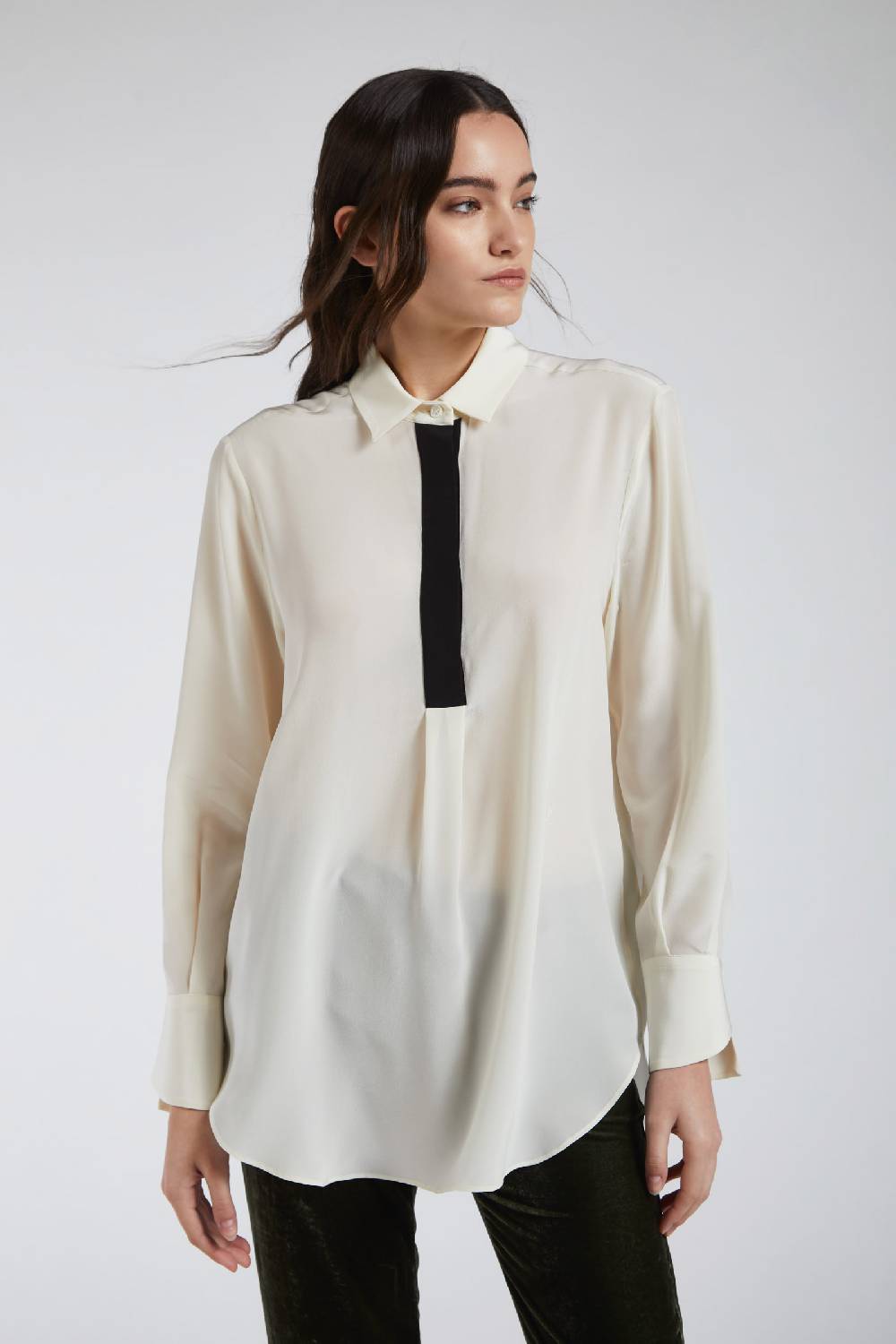Piazza Sempione Camicia con inserti a contrasto colore Negozio