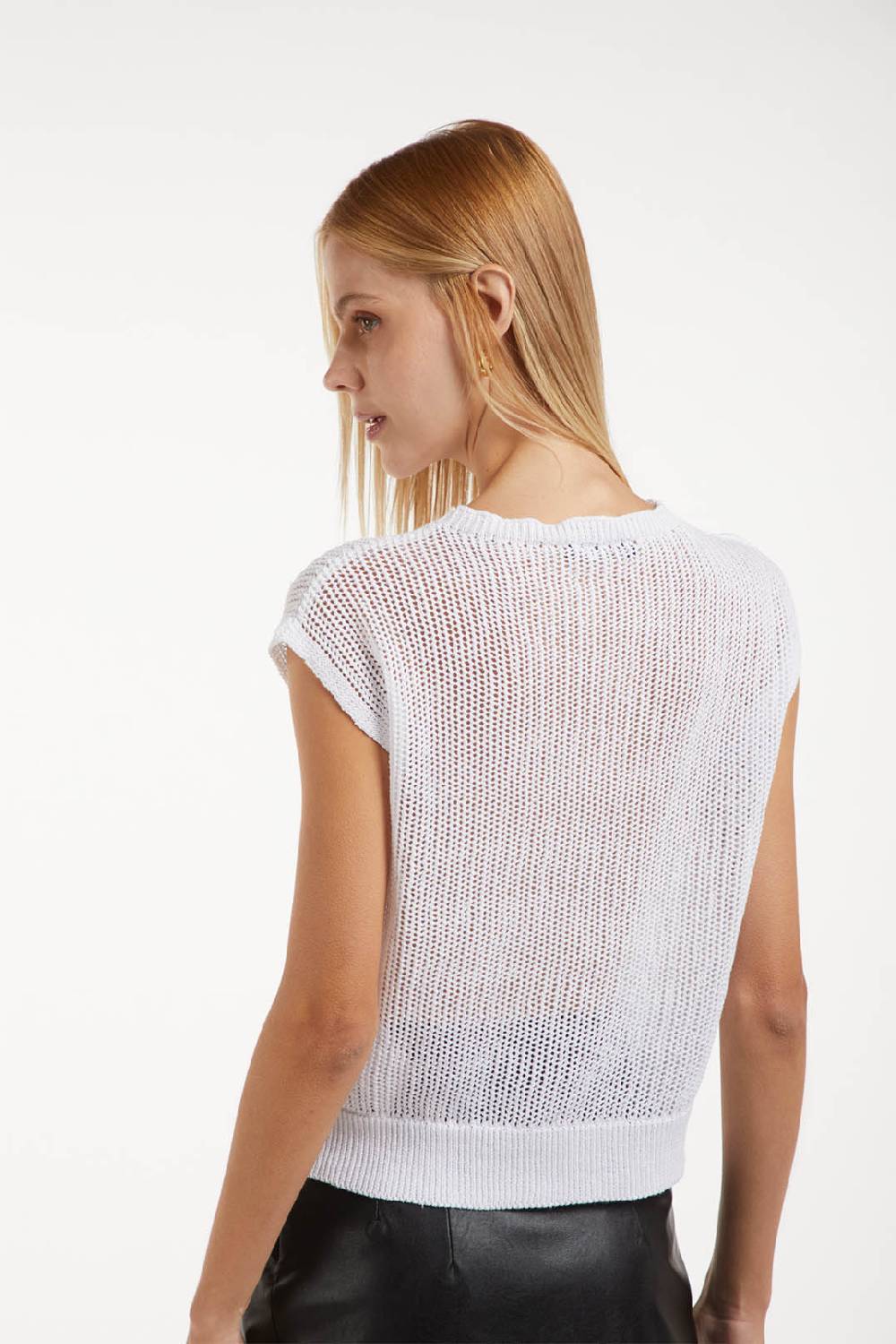 Piazza Sempione Maglia in cotone lino punto rete Fino Al -60%
