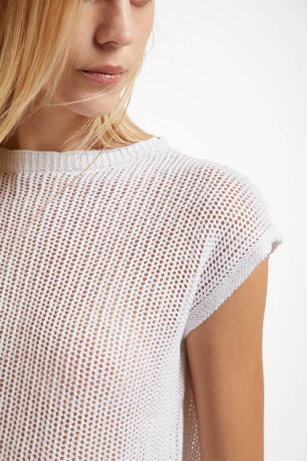 Piazza Sempione Maglia in cotone lino punto rete Fino Al -60%