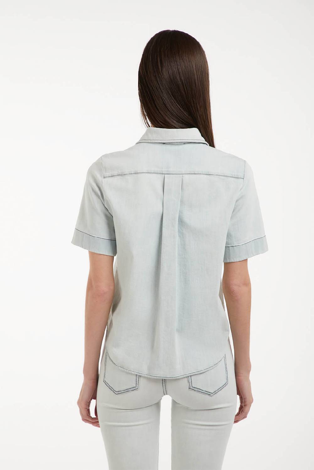 Piazza Sempione Camicia in denim manica corta 2025