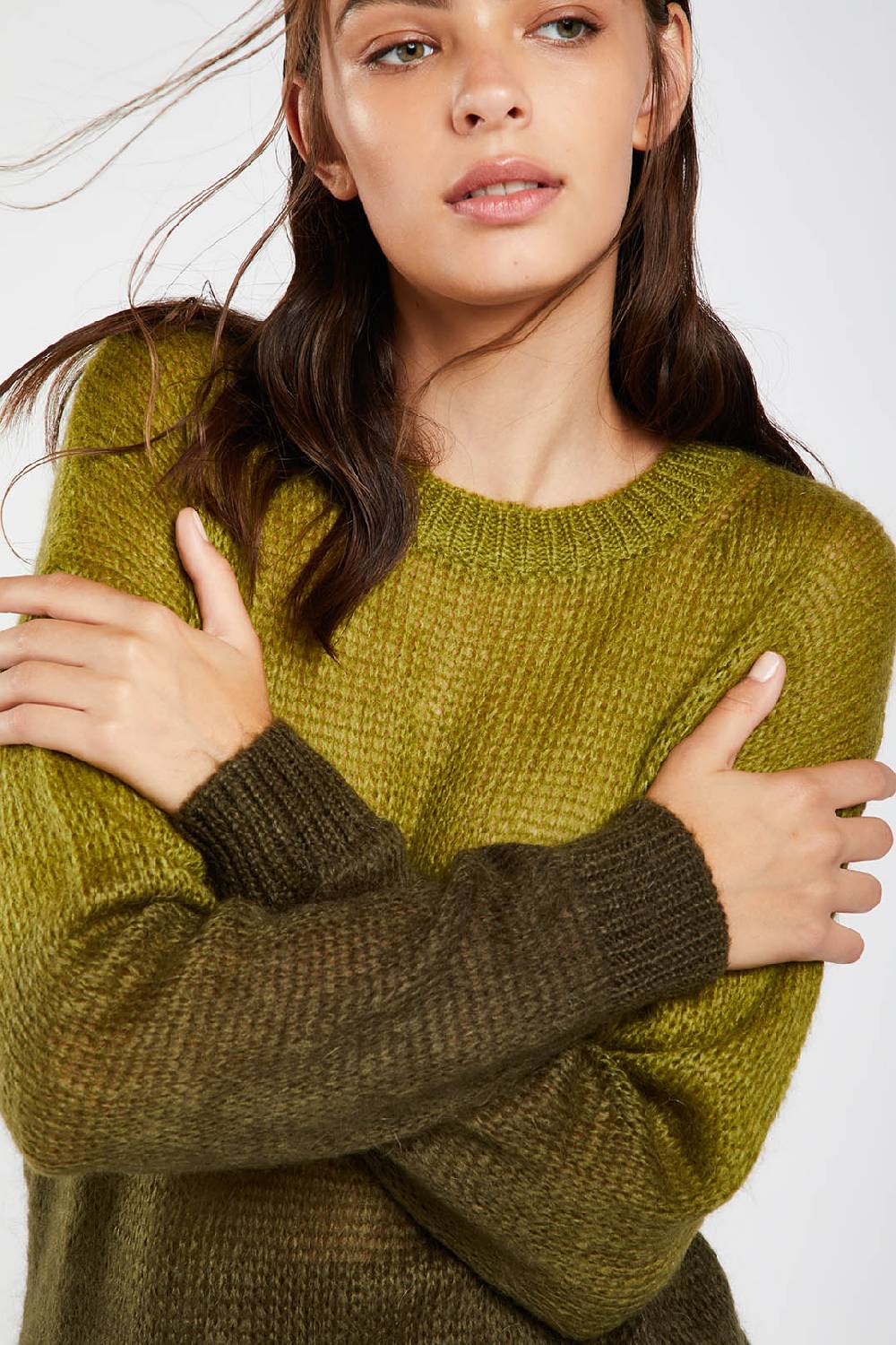 Piazza Sempione Maglia girocollo con righe sfumate Saldi Di Fabbrica
