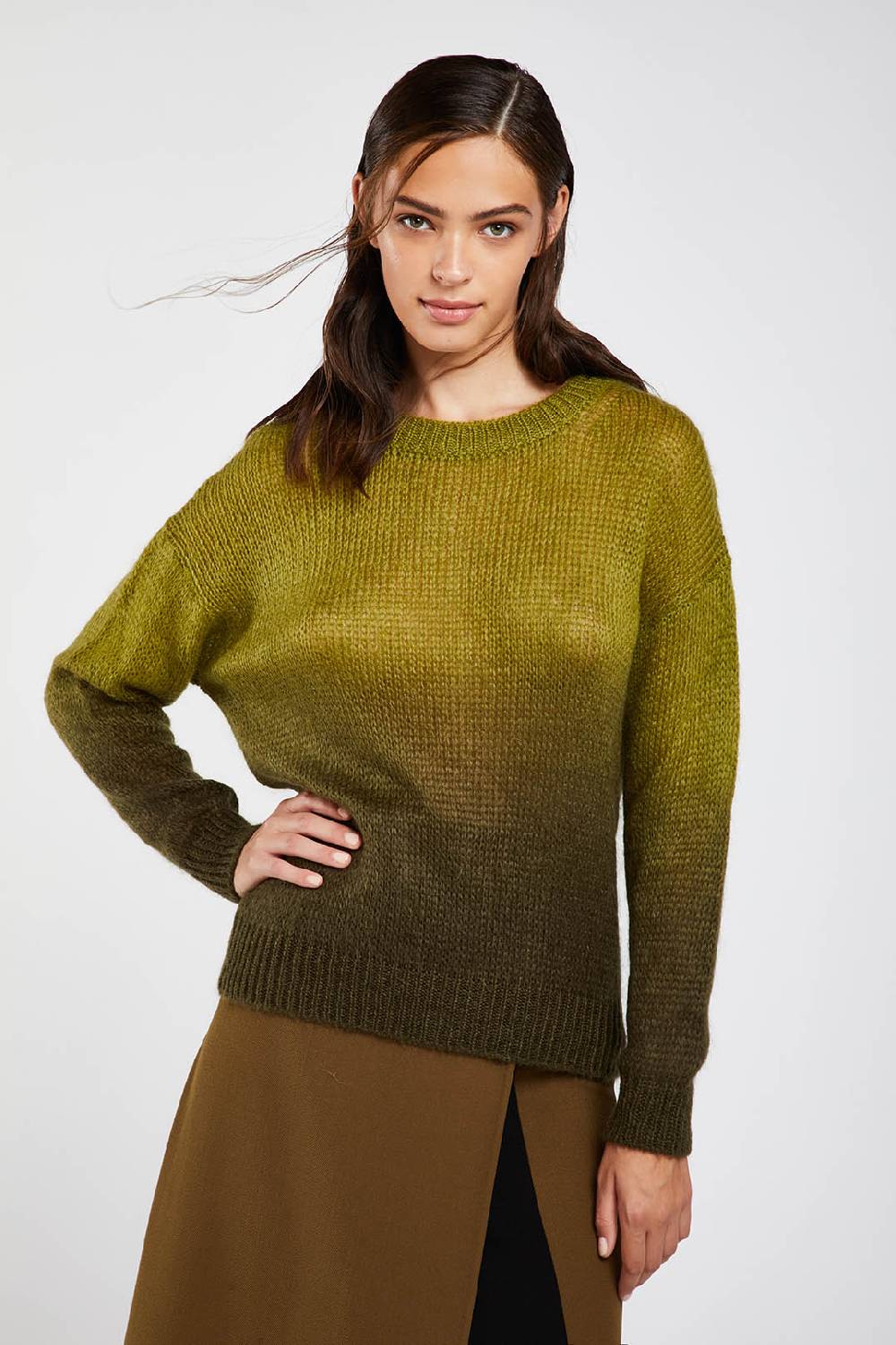 Piazza Sempione Maglia girocollo con righe sfumate Saldi Di Fabbrica