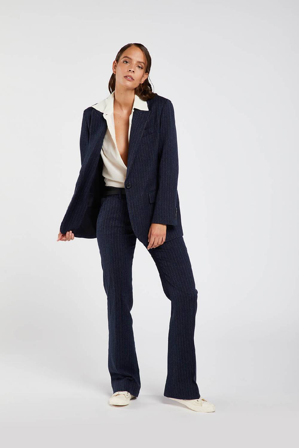Piazza Sempione LUISA LUISA in stretch cover twill gessato Offerta