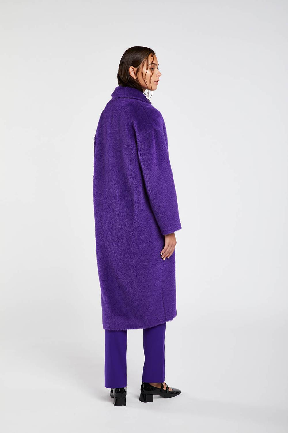 Piazza Sempione Cappotto fuzzy in alpaca e lana vergine Vendita Economica