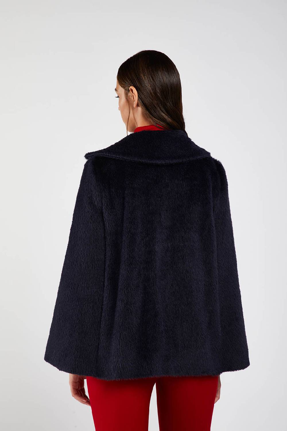 Piazza Sempione Mantella fuzzy in alpaca e lana vergine Saldi Di Fabbrica