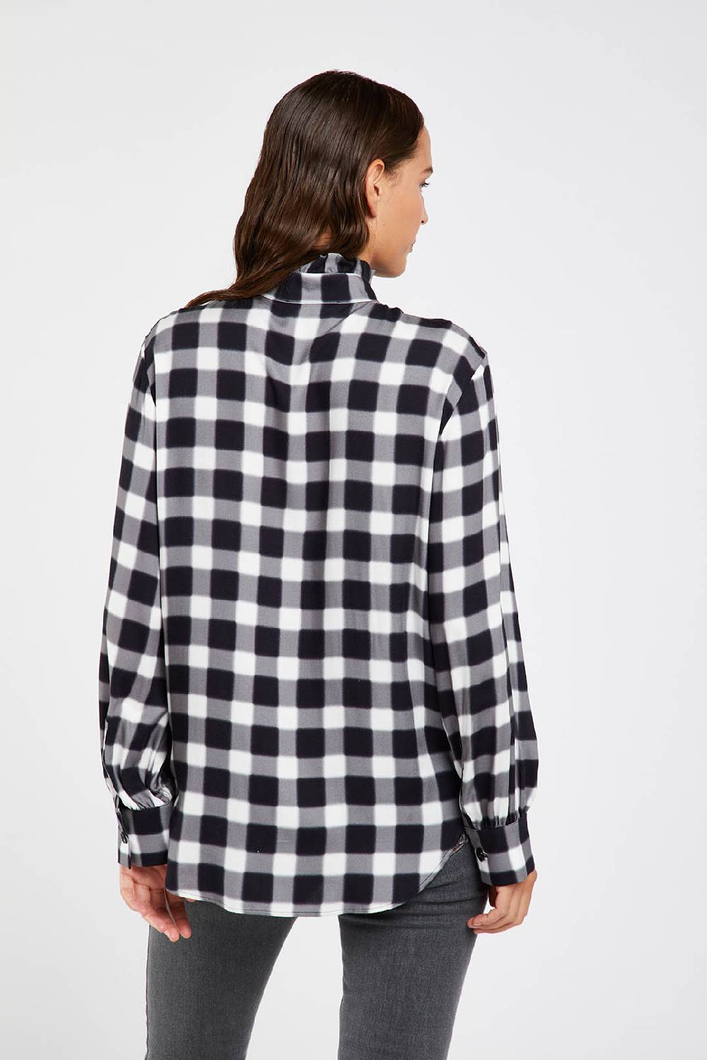 Piazza Sempione Camicia con stampa sfumata damier Spedizione Gratuita