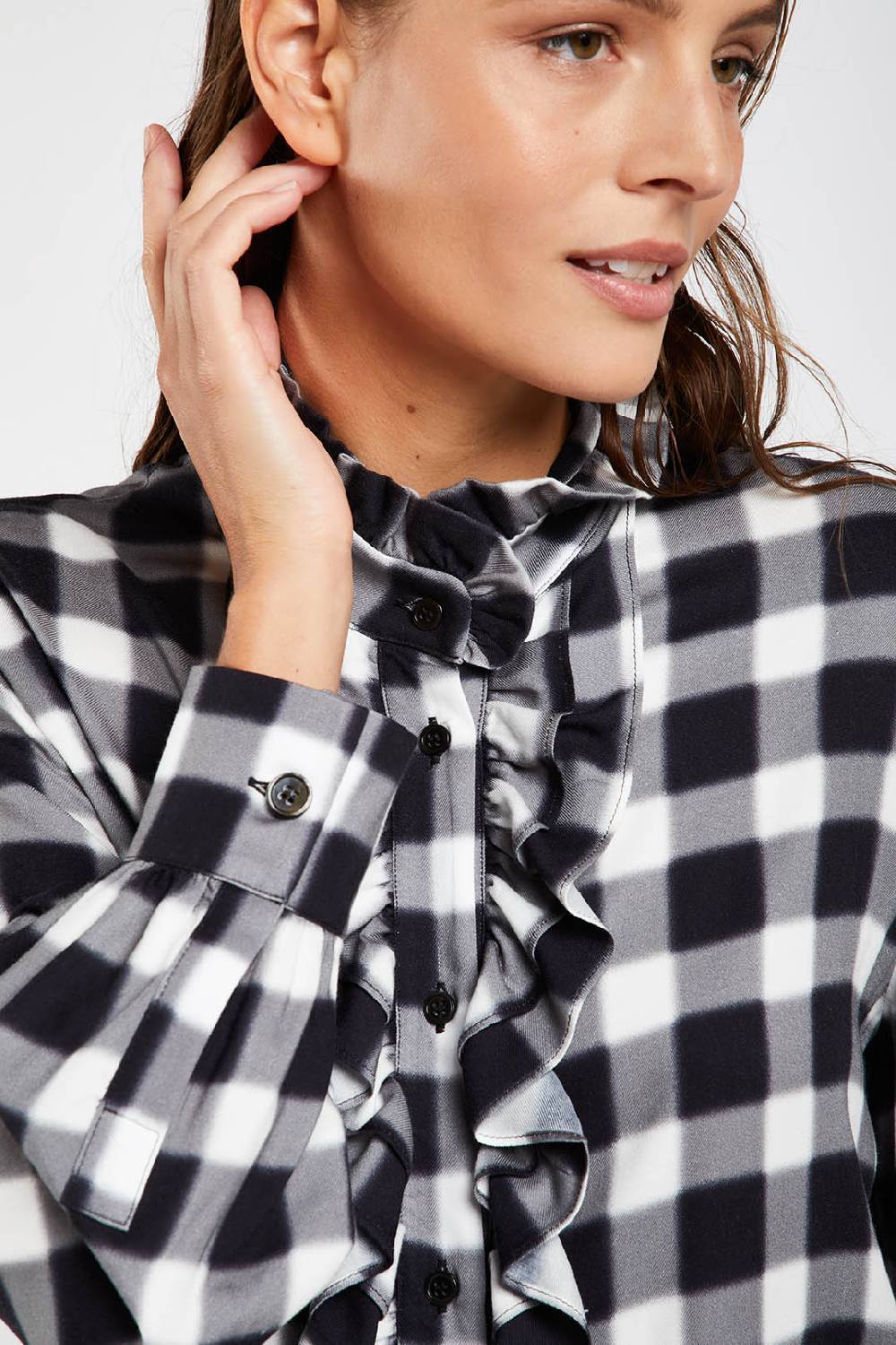 Piazza Sempione Camicia con stampa sfumata damier Spedizione Gratuita