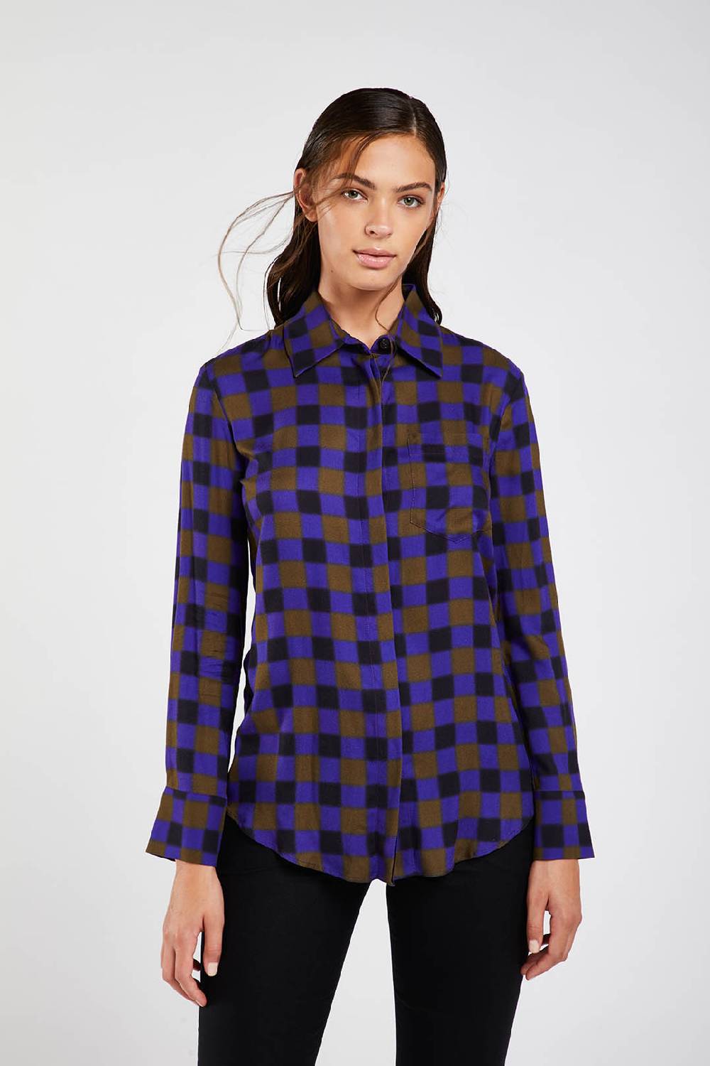 Piazza Sempione Camicia con stampa sfumata damier Vendita