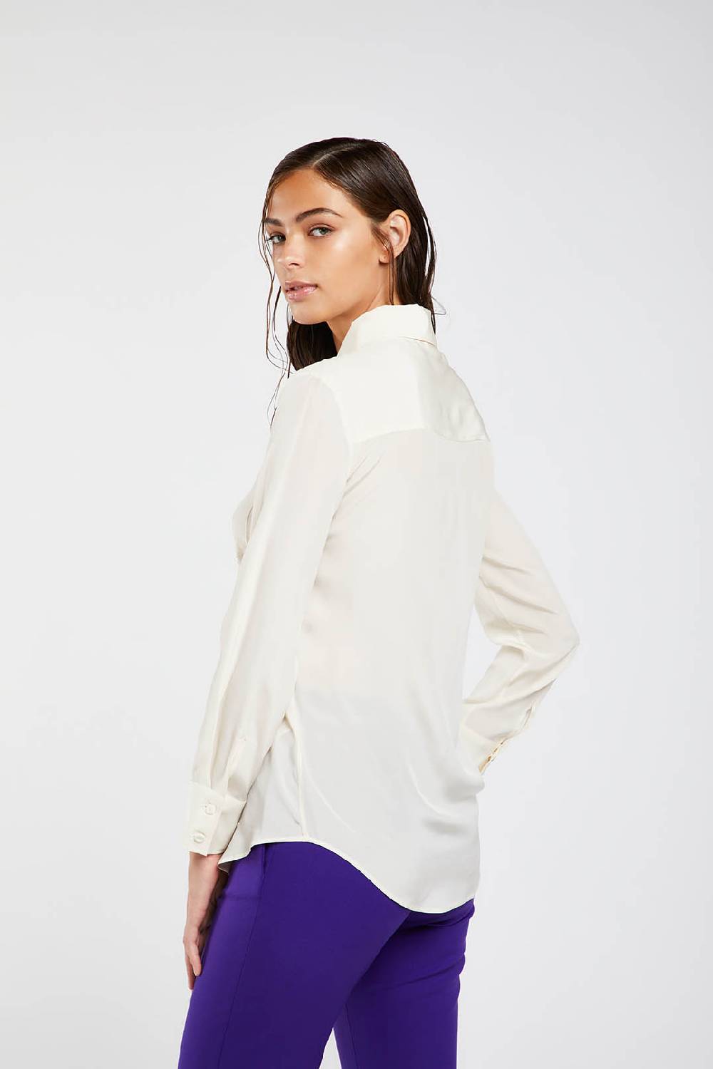 Piazza Sempione Camicia in crepe de chine di seta Pezzi Unici