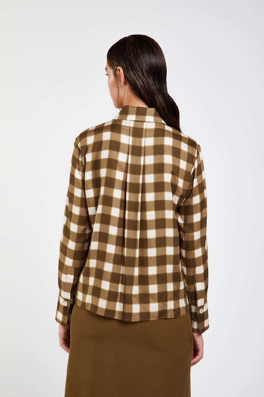 Piazza Sempione Camicia con stampa sfumata damier Soddisfazione Garantita