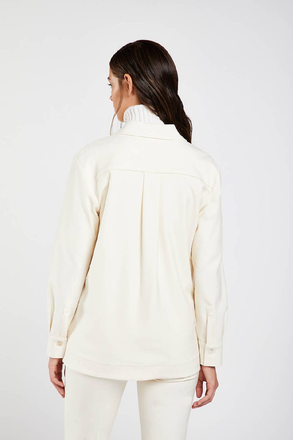 Piazza Sempione Giacca camicia in gabardina diagonale stretch Negozi Online