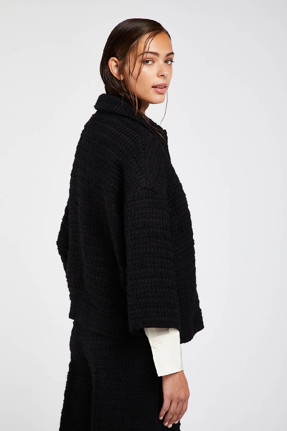 Piazza Sempione Giacca camicia in tweed tonale Shopping Online
