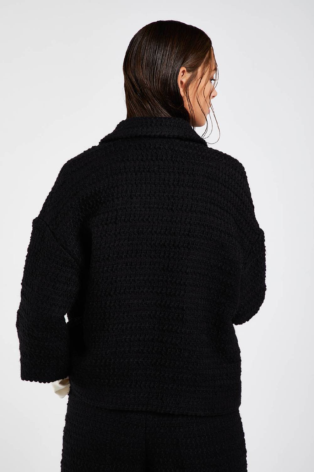 Piazza Sempione Giacca camicia in tweed tonale Shopping Online