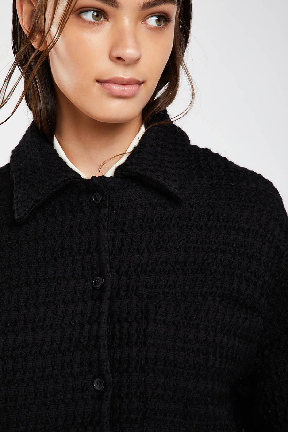 Piazza Sempione Giacca camicia in tweed tonale Shopping Online