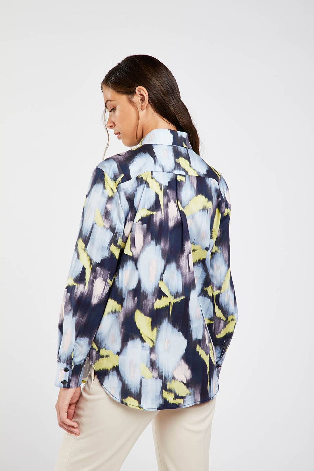Piazza Sempione Camicia uomo con stampa fiore chinè Sottocosto