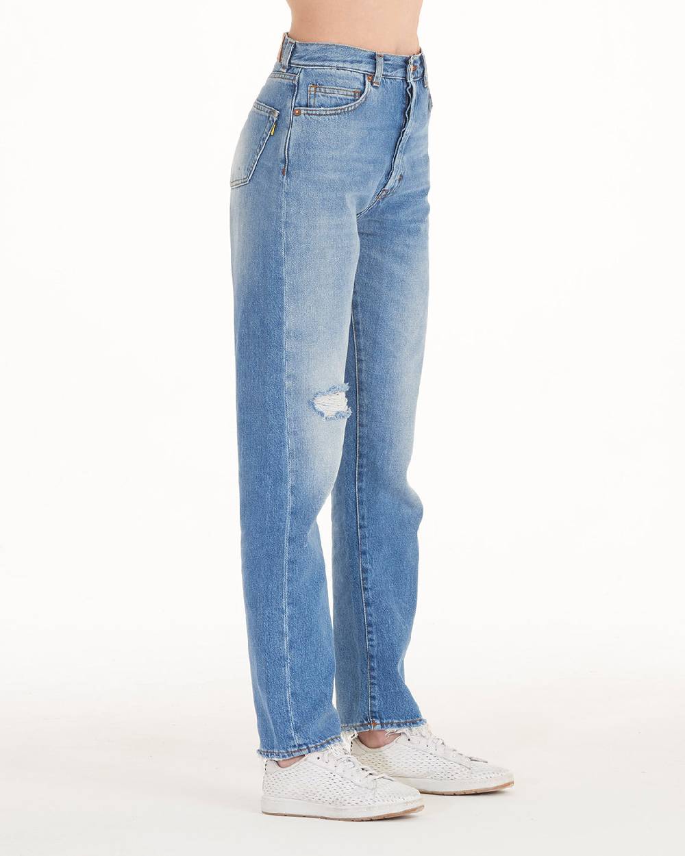 Pop84 Jeans donna boy-friend vita alta modello Marilyn Negozio