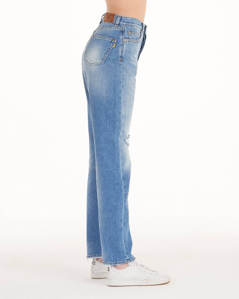 Pop84 Jeans donna boy-friend vita alta modello Marilyn Negozio