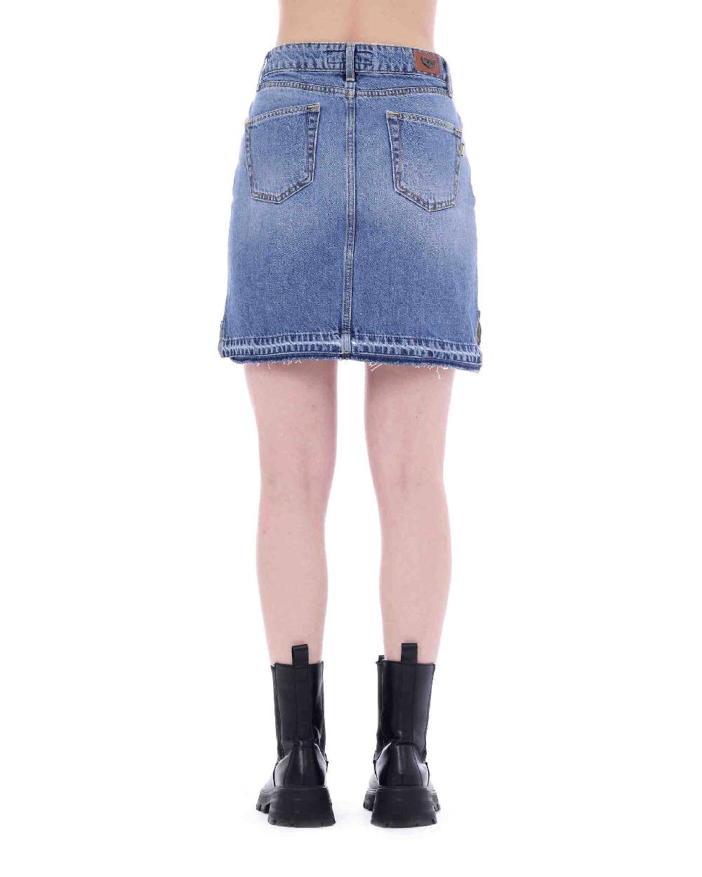 Pop84 Gonna jeans vita alta Moda