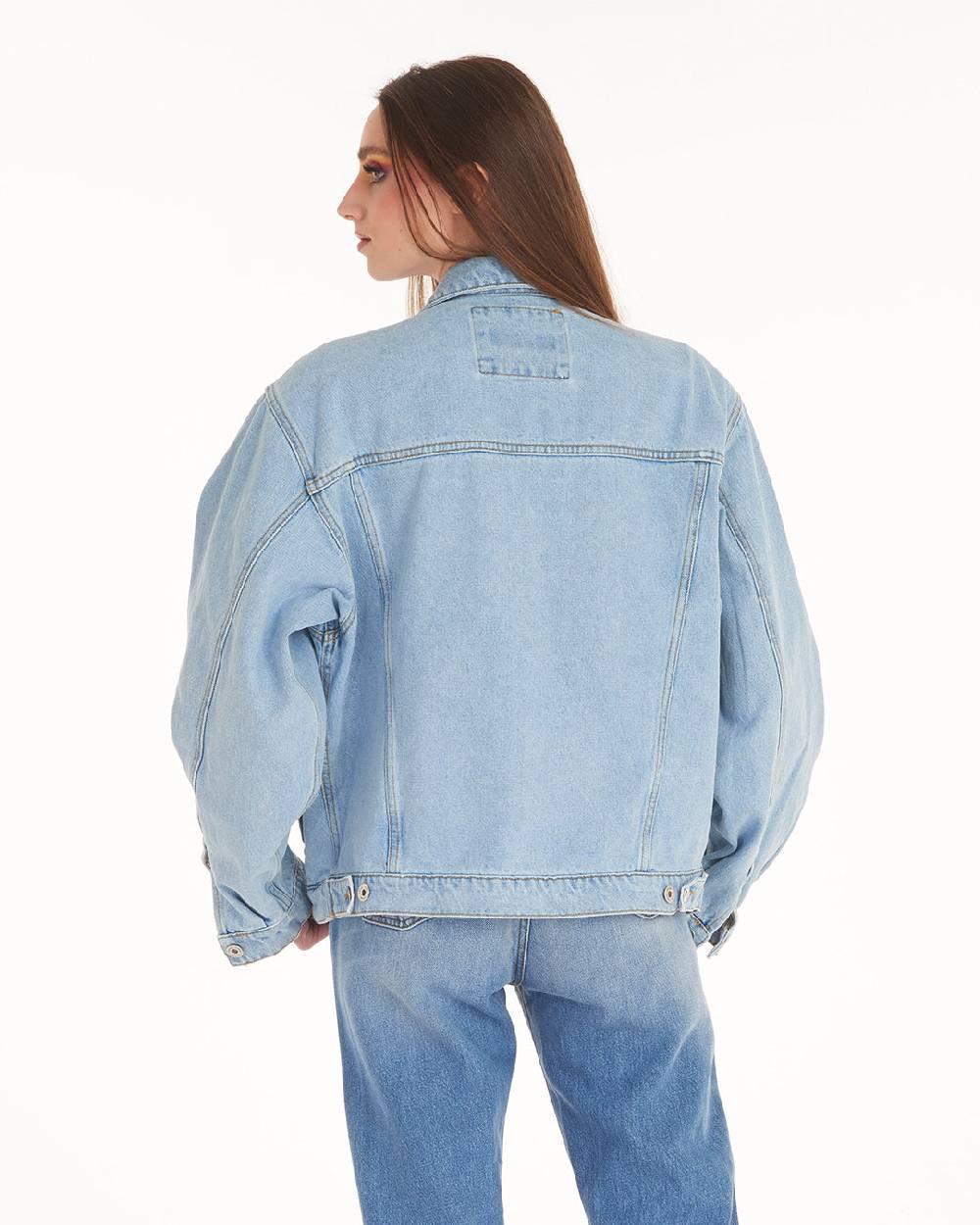 Pop84 Giubbino jeans over fit lavaggio chiaro Pezzi Unici