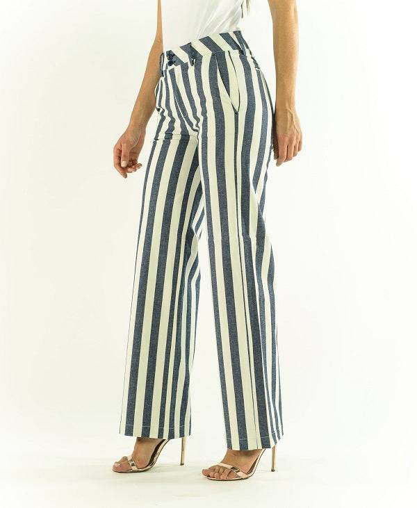Pop84 Pantalone a righe over fit Offerta