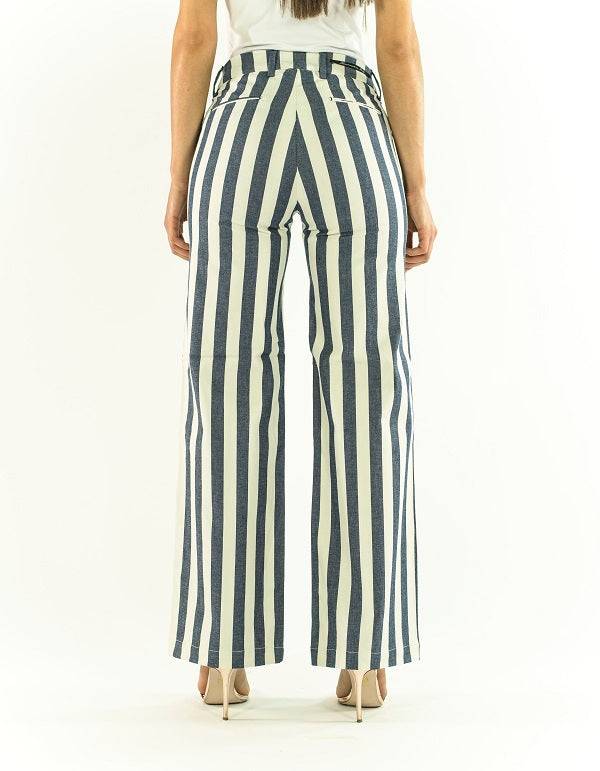 Pop84 Pantalone a righe over fit Offerta