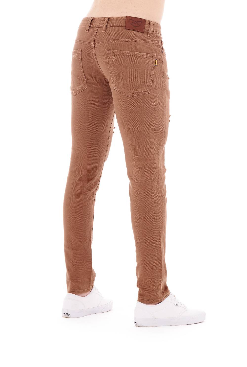 Pop84 Pantalone in bull denim con rotture modello Berlino Outlet